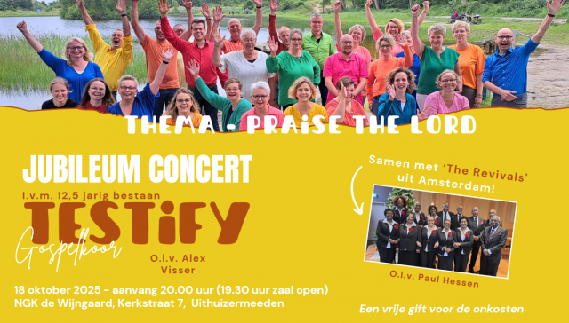 Jubileum concert Testify 