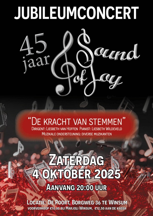 ‘Sound of Joy’ uit Winsum 45 jaar