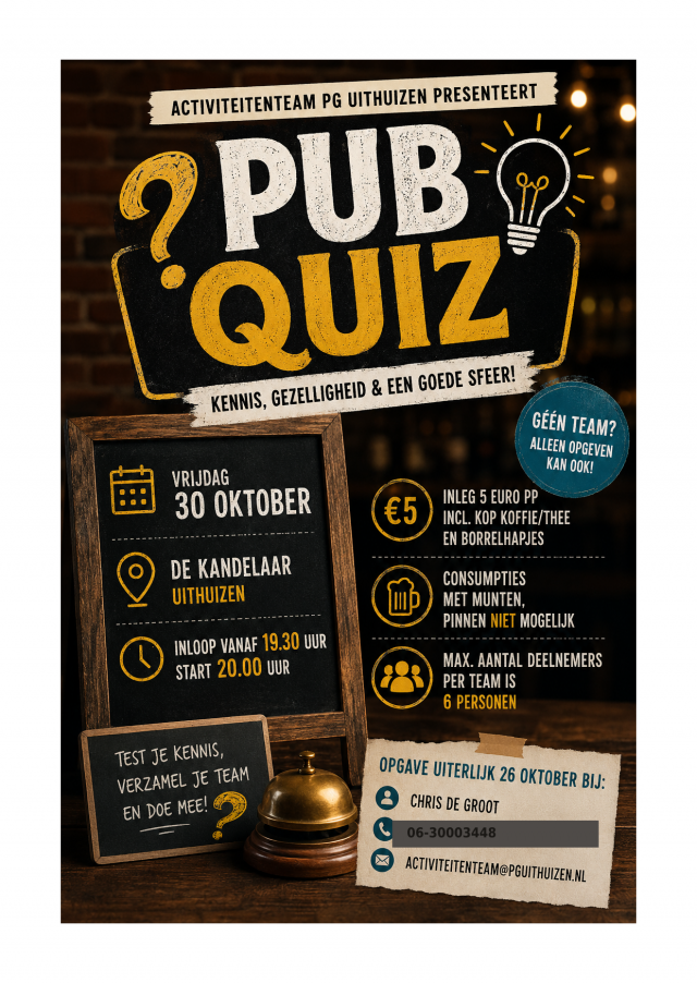 Pub quiz Oethoezen
